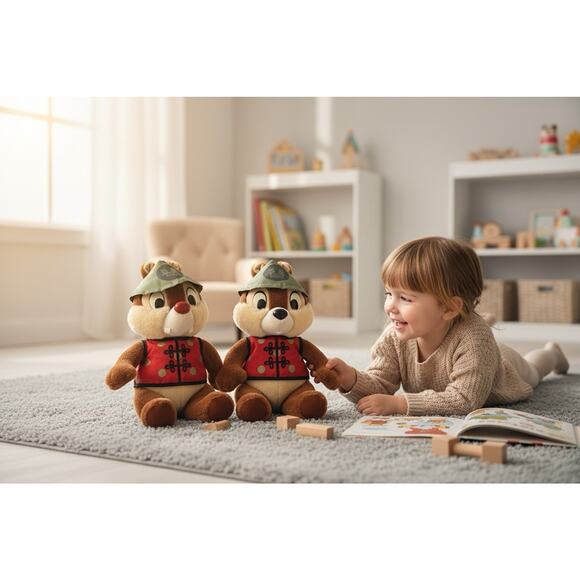 Disneyland Walt Disney World Exclusive China Chip & Dale Bean Plush 11.5” w Tag - Picture 1 of 6